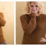 Aran Basket Stitch Sweater Free Knitting Pattern