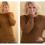 Aran Basket Stitch Sweater Free Knitting Pattern