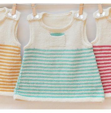Baby Pinafore Dress Free Knitting Pattern