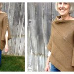Easy Button Poncho Free Knitting Pattern