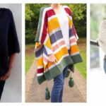 Easy Garter Stitch Poncho Free Knitting Patterns
