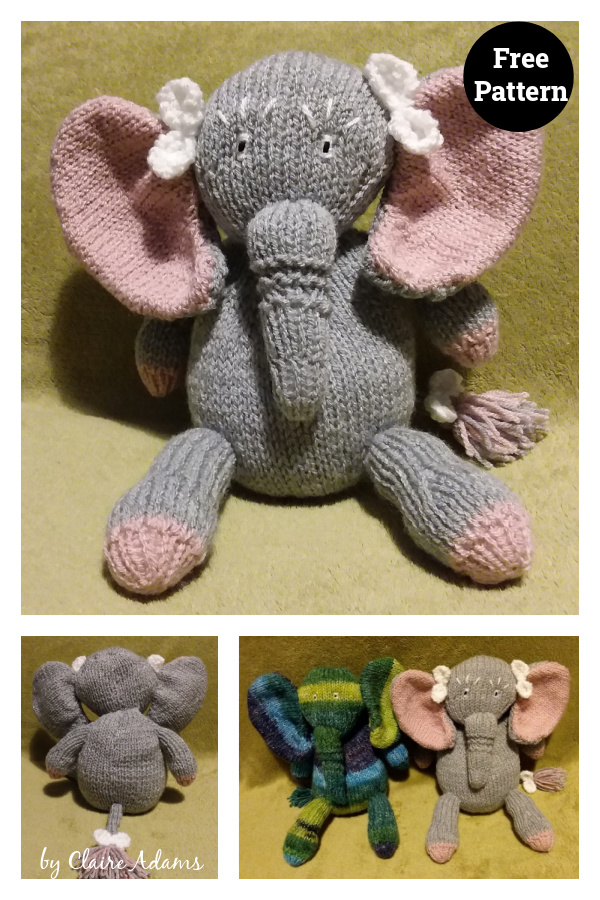 Little Elephant Amigurumi Free Knitting Pattern