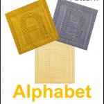 Alphabet Dishcloth or Afghan Squares  Free Knitting Pattern