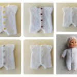 Garter Stitch Baby Romper Free Knitting Pattern