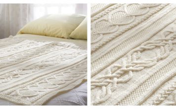 Gift Of Love Cable Afghan Blanket Free Knitting Pattern