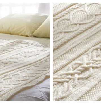 Gift Of Love Cable Afghan Blanket Free Knitting Pattern