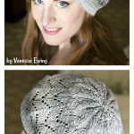 Lace Slouchy Beret Free Knitting Pattern