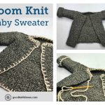 Loom Knit Baby Sweater Free Pattern and Video Tutorial