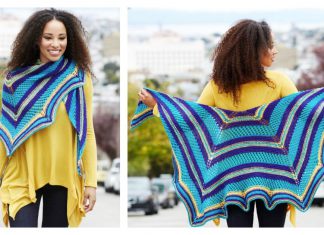 Outside the Chic Box Shawl Free Knitting Pattern