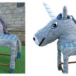 Unicorn Stool Cover Free Knitting Pattern