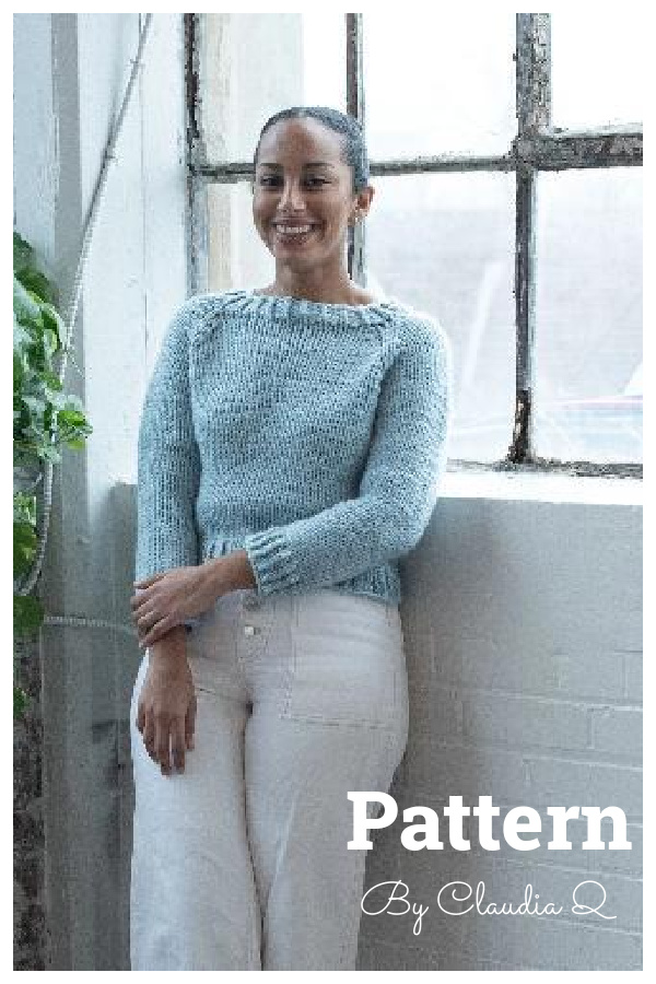 Easy Pullover Sweater Free Knitting Pattern and Video Tutorial