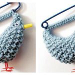Bluebird Brooch Free Knitting Pattern