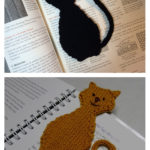 Cat Silhouette Bookmark Free Knitting Pattern