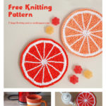 Citrus Fruit Potholder Free Knitting Pattern