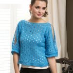 Cold Shoulder Pullover Sweater Free Knitting Pattern