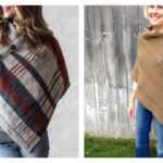 Easy Button Poncho Free Knitting Pattern