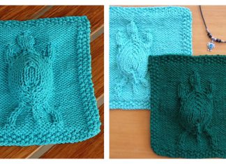 Embossed Turtle Dishcloth Free Knitting Pattern