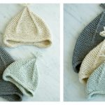 Garter Ear Flap Hat Free Knitting Pattern