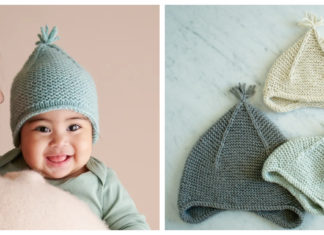 Garter Ear Flap Hat Free Knitting Pattern