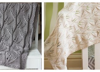 Lace Leafy Baby Blanket Free Knitting Pattern