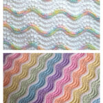 Pastel Rainbow Baby Blanket Free Knitting Pattern