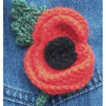 Poppy Brooch Free Knitting Pattern