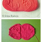 Purse with Leaves and Bobbles Free Knitting Pattern