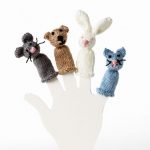 Bear Bunny Cat Mouse Finger Puppets free Knitting Pattern