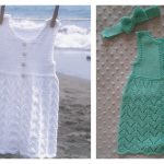 Beach Baby Dress and Hat FREE Knitting Pattern