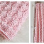 Diamonds and Purls Baby Blanket Free Knitting Pattern