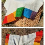 Garter Rainbows Baby Blanket Free Knitting Pattern