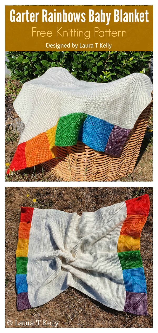 The Mighty Rainbow Blanket Free Knitting Pattern