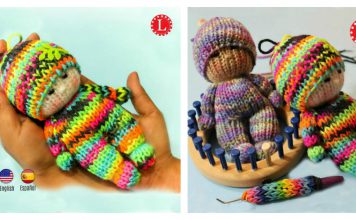 How to Loom Knitting Tiny Doll Toy
