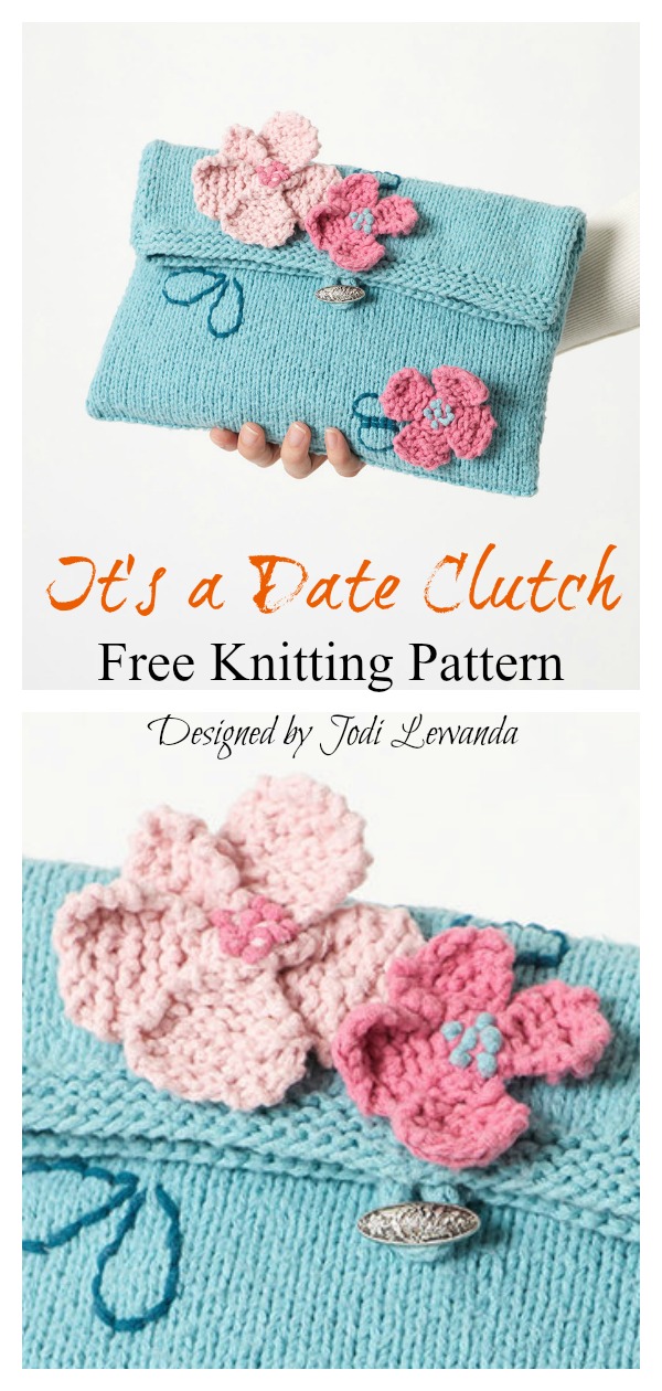It's a Date Clutch Free Knitting Pattern
