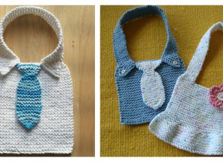 Manly Baby Bib Free Knitting Pattern