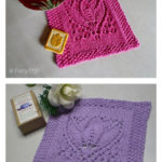 Margaret Tulip Dishcloth Block Free Knitting Pattern
