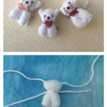 Mini Bear and Cat Free Knitting Pattern