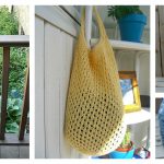Open Weave Market Bag Free Knitting Pattern f