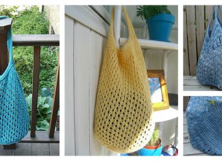 Open Weave Market Bag Free Knitting Pattern f