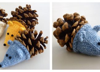 Pine Cone Hedgehog Free Knitting Pattern