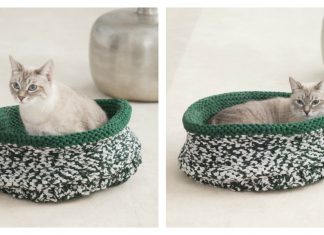 Simple Cat Bed Free Knitting Pattern