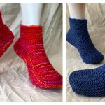 Simple Garter Stitch Slippers Free knitting Pattern