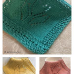 Spring Tulip Dishcloth and Blanket Block Free Knitting Pattern