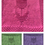 Tulip Flower Square Free Knitting Pattern