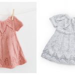 Fairy Leaves Baby Dress Free Knitting Pattern