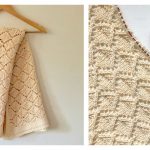 Lacy Diamonds Baby Blanket Free Knitting Pattern and Video Tutorial