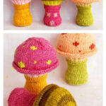 Mushroom Baby Rattle Soft Toy Free Knitting Pattern