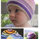 Rainbow Ridge Beanie Free Knitting Pattern