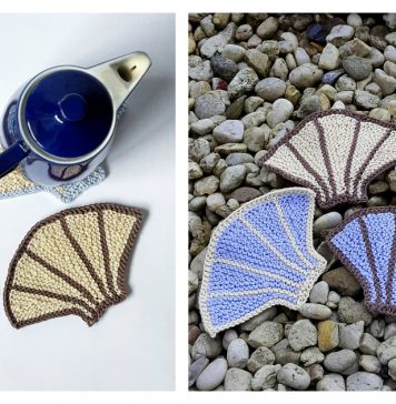 Seashell Coasters Free Knitting Pattern