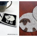 Sheep Coaster Free Knitting Pattern